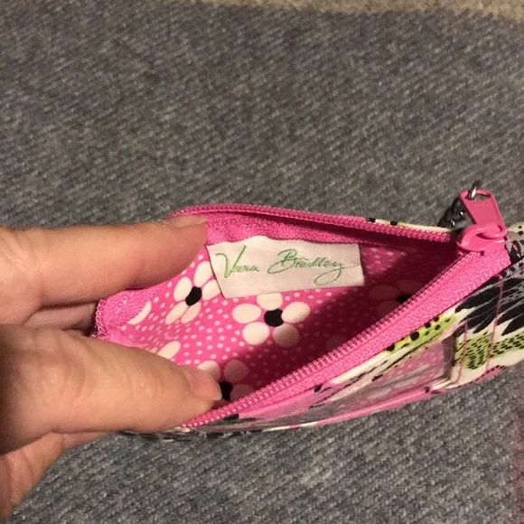 Vera Bradley Priscilla Pink ID, Coin purse, & keychain. - Picture 3 of 6